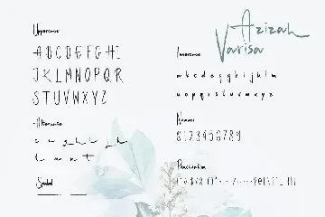 Azizah Varisa Script Handwritten Brush font