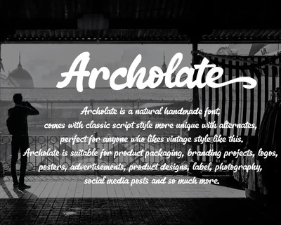 Archolate font