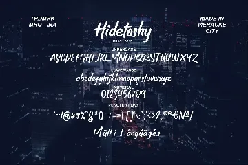 Hidetoshy - Brush Font