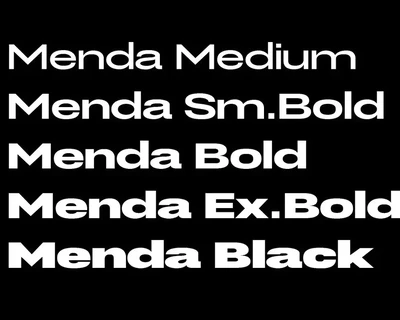 Menda Expanded Font Family