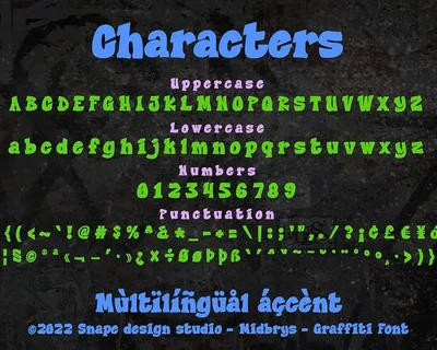 Midbrys - Graffiti Font