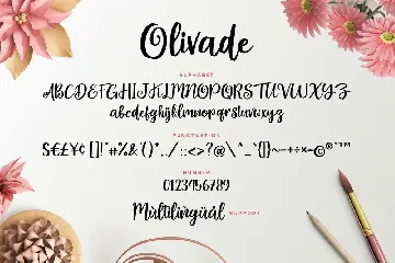 Olivade - Handwritten Script font