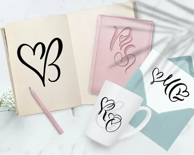 Wedding Heart Monogram Font