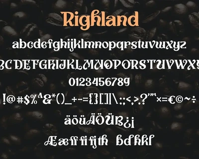 Righlan | Carefully Handcrafted Vintage Display font