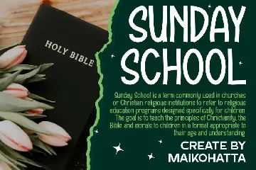 Sunday School - Christmas Display Font