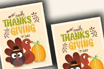 Joyful Turkey - Display Thanksgiving Font