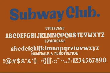 Subway Club - Display Font