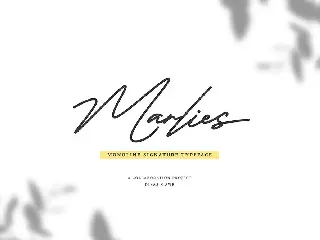 Marlies Monoline Signature font