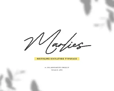 Marlies Monoline Signature font