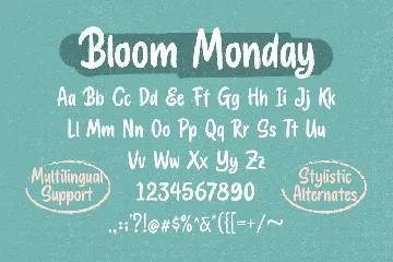 Bloom Monday font