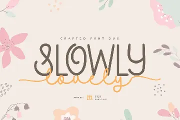 Slowly Lovely Duo | A Crafted Duo Font