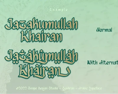 Syukran - Arabic Typeface font
