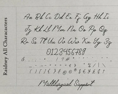 Raidney font