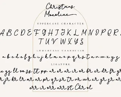 Christmas Monoline font