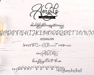 Aergils | Cursive Handwritting Script Font