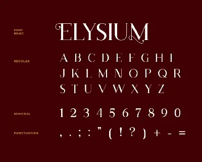 Elysium Luxury Serif Font