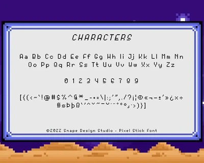 Pixel Stick - Pixel Font
