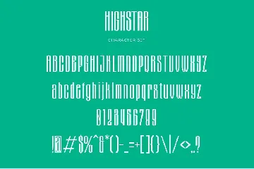 Highstar - Modern Condensed Sans font