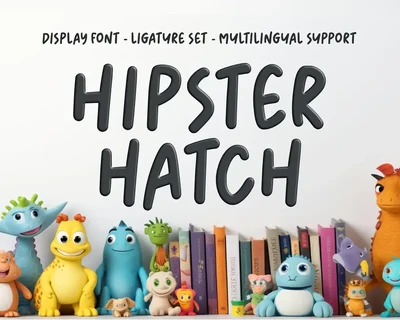 Hipster Hatch - Display Font