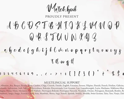 Matchbook - Girly Script Font