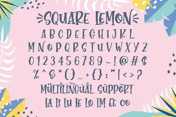 Square Lemon font