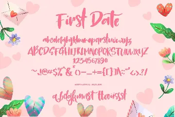 Cd First Date Handwritten Typeface font