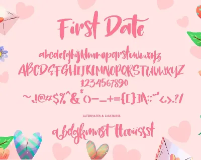 Cd First Date Handwritten Typeface font