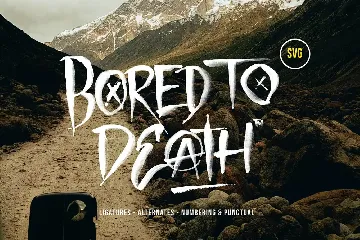 Bored To Death Regular + SVG font