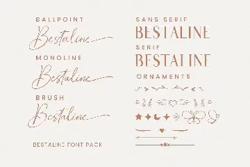 Bestaline - 5 Fonts & Ornaments