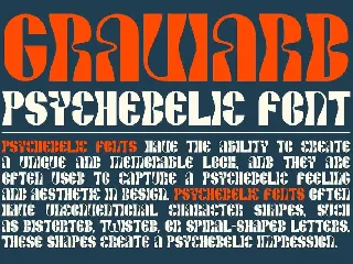 Graviard - Psychedelic Display Font