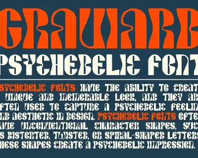 Graviard - Psychedelic Display Font