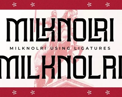 Milknolri A New Display Font