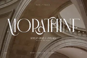 Morathine Modern Display Typeface Font