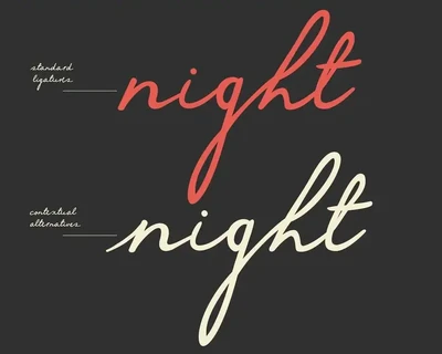 Gently Script font