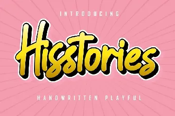 Hisstories - Handwritten Playful font