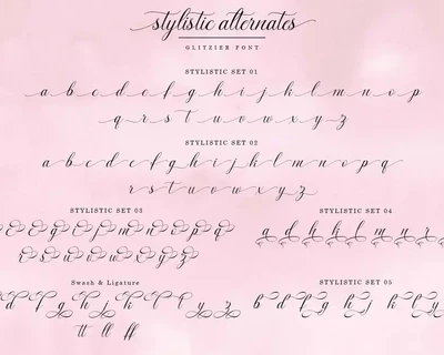 Glitzier font