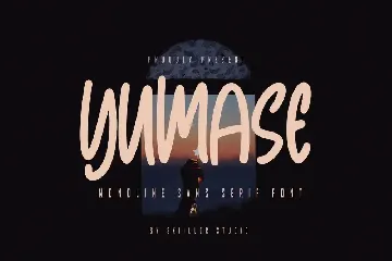 Yumase - Monoline Sans Serif Font