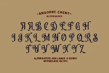 Angodec Crent - Vintage Font