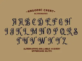 Angodec Crent - Vintage Font