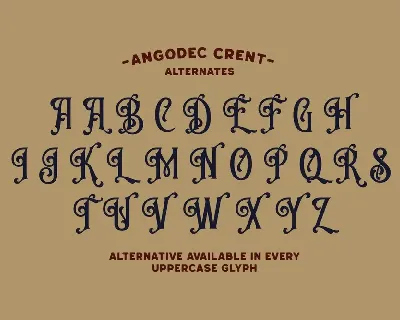 Angodec Crent - Vintage Font