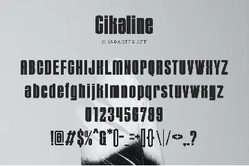 Gikaline - Bold Condensed Sans Serif font