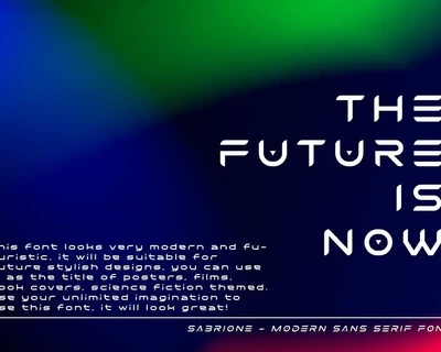 Sabrione â€“ Futuristic Font