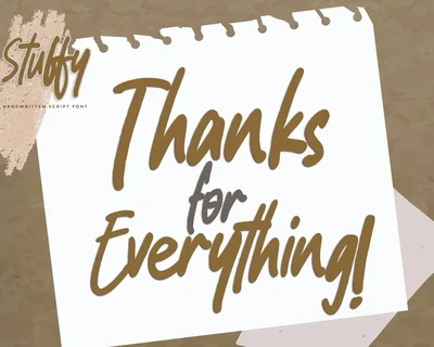 Stuffy - Handwritten Script Font