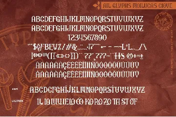 Mollucas Clove font