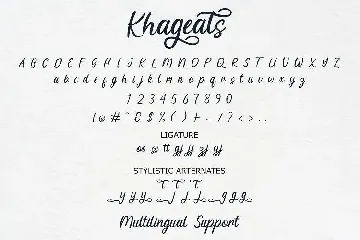 Khageats font