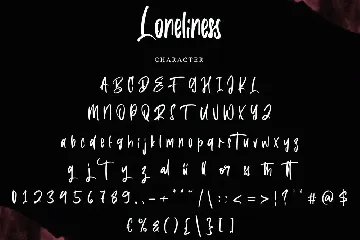 Loneliness | Brush Font