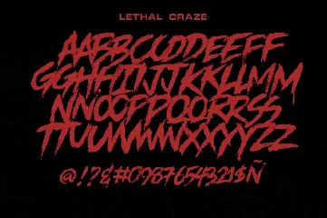 Lethal Craze - Horror Brush font