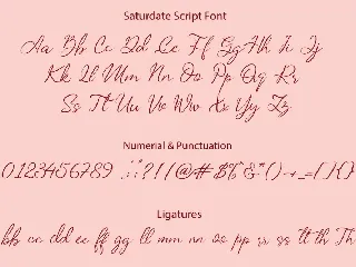 Saturdate font