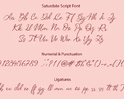 Saturdate font