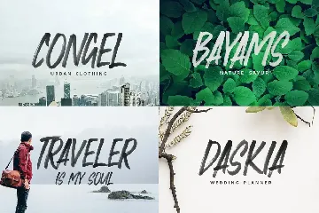 Faceback - SVG Brush Font